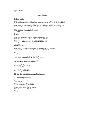 Bài tập ôn tập về Chuỗi số - Đại số tuyến tính | Đại học Sư Phạm Hà Nội