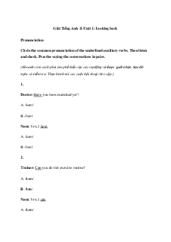 Giải Tiếng Anh 11 Unit 1: Looking back