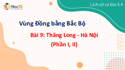 Bài giảng điện tử môn Lịch sử - Địa lý 4 | Bài 9: Thăng Long - Hà Nội (Tiết 1) | Cánh diều