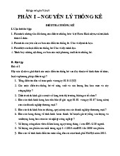 Bài Tập Nguyên lý thông kê |Học viện Phụ nữ Việt Nam