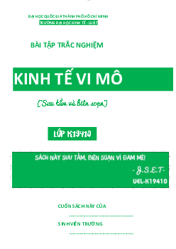 Câu hỏi trắc nghiệm môn kinh tế vi mô