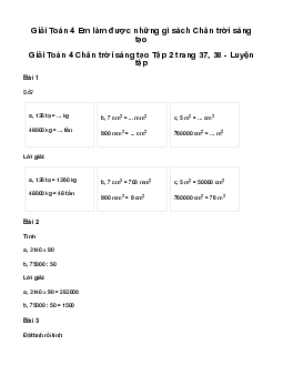 Giải Toán lớp 4 Bài 58: Em làm được những gì?| Chân trời sáng tạo
