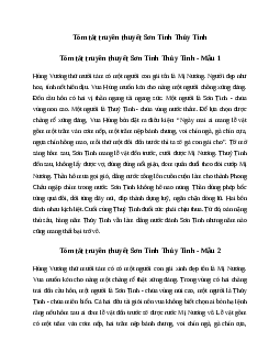 Văn mẫu lớp 6: Tóm tắt truyền thuyết Sơn Tinh, Thủy Tinh | Kết nối tri thức