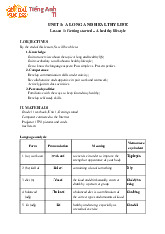 Giáo án ôn tập Unit 1: A long and healthy life | Global Success Tiếng Anh 11