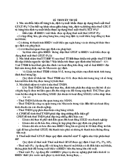 Lý thuyết môn Luật thuế