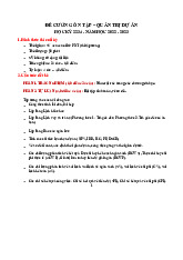 Đề cương ôn tập quản trị dự án | Đại học Hoa Sen