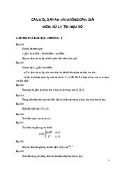 Bài tập và đáp án môn Tín hiệu và hệ thống | Trường Đại học Công nghệ, Đại học Quốc gia Hà Nội