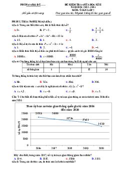 Đề thi giữa kì 2 Toán 7 - Đề 4 | Chân trời sáng tạo năm 2024