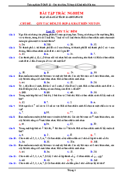 Bài tập trắc nghiệm chương 2 đại số và giải tích Toán lớp 11 (có đáp án)
