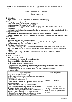 Unit 5: U5L1B | Giáo án Tiếng Anh 2 sách i-Learn Smart Start (Cả năm)