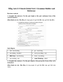 Giải Tiếng Anh 11 Unit 1 Grammar Builder and Reference | Friends Global