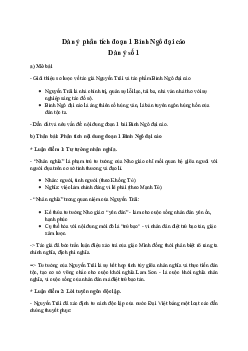Phân tích đoạn 1 bài Bình Ngô đại cáo (3 Dàn ý + 8 Mẫu) | Văn mẫu lớp 10 Kết Nối Tri Thức