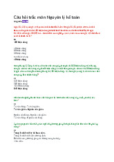 TOP các câu hỏi ôn tập trắc nghiệm có đáp án học phần Nguyên lý kế toán | Trường Đại học Phenikaa