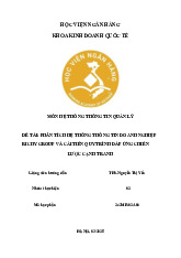Báo cáo Phân tích hệ thống thông tin doanh nghiệp Richy Group môn Hệ thống thông tin quản lý | Học viện Ngân hàng