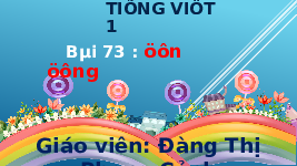 Giáo án điện tử Tiếng việt 1 bài 2 Chân trời sáng tạo: Học vần: Ươn, ương