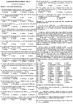 Sample test for the gifted - Test A