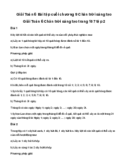 Giải Toán 6 Bài tập cuối chương 9 sách Chân trời sáng tạo