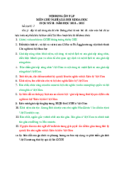 Đề cương thi cuối kỳ năm 2021- 2022 môn Chủ nghĩa xã hội khoa học | Đại Học Hà Nội