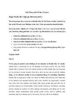 Tiếng Anh 10 Unit 1: Project - Kết Nối Tri Thức