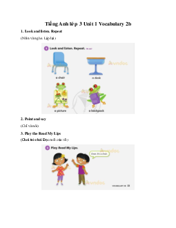 Explore Our World 3 Unit 1 My classroom Vocabulary 2b