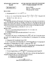 Đề chọn học sinh giỏi Toán 9 THCS năm 2024 – 2025 sở GD&ĐT Hà Nội