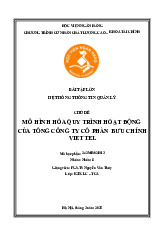Báo cáo Mô hình hóa quy trình Viettel môn Hệ thống thông tin quản lý | Học viện Ngân hàng