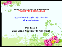 Giáo án điện tử Toán học 1 bài 19 Vì sự bình đẳng: Luyện tập