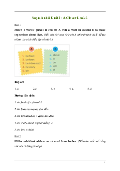 Giải Tiếng Anh 8 Unit 1: A Closer Look 1 | Kết nối tri thức