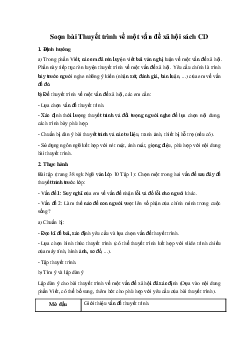 Soạn bài Thuyết trình về một vấn đề xã hội lớp 10 sách Cánh Diều