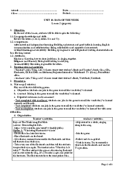 Unit 10: U10L2A | Giáo án Tiếng Anh 2 sách i-Learn Smart Start (Cả năm)