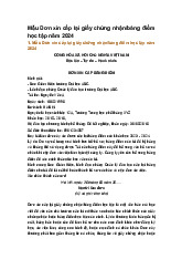 Mẫu Đơn xin cấp lại giấy chứng nhận/bảng điểm học tập năm 2024