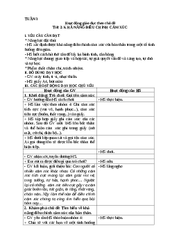 Giáo án Hoạt động trải nghiệm lớp 4 Tuần 3 + 4 | Kết nối tri thức