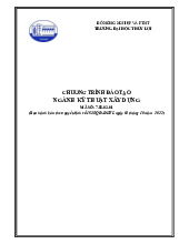 Bản mô tả chương trình môn Kỹ thuật Xây dựng – Xây Dựng Dân dụng và Công nghiệp | Trường Đại học Thủy Lợi