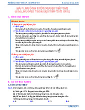 Phiếu bài tập Toán 9 chương đường tròn ngoại tiếp và đường tròn nội tiếp