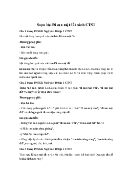 Soạn bài Đi san mặt đất sách Chân trời sáng tạo