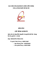 Báo cáo Xây dựng trang tin tức giải trí môn Lập trình Web | Học viện Công Nghệ Bưu Chính Viễn Thông