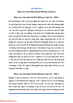 Văn mẫu lớp 8: Đoạn văn cảm nhận bài thơ Đường về quê mẹ (2 mẫu) Ngữ Văn 8 | Cánh diều