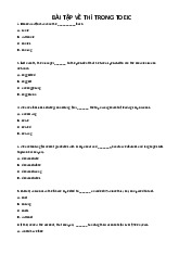 BÀI TẬP VỀ THÌ Trong Toeic. Môn Enghish (ta) | Đại học Trường Đại học Công nghệ thông tin, Đại học Quốc gia Thành phố Hồ Chí Minh.