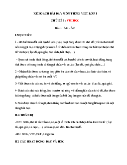Chủ đề 9:Vui học| Bài 1 | Giáo án Tiếng Việt 1 bộ sách Chân trời sáng tạo