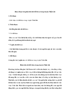 Giải Văn mẫu lớp 10: Đoạn văn phân tích một chi tiết kì ảo trong truyện Thần Gió | Kết Nối Tri Thức