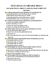 Ngân hàng câu hỏi HP1 đường lối quốc phòng an ninh | Trường Đại học Văn Lang
