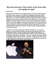 Đạo đức kinh doanh- Trách nhiệm xã hội và tinh thần khởi nghiệp của Apple  - Văn hóa kinh doanh và tinh thần khởi nghiệp (EM1180) | Trường Đại học Bách khoa Hà Nội