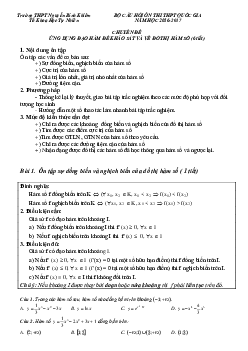 Bộ câu hỏi ôn tập chuyên đề ứng dụng đạo hàm để khảo sát và vẽ đồ thị hàm số Toán 12