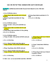 Đáp án trắc nghiệm môn Luật Kinh doanh - Ôn tập & Câu hỏi mẫu