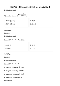 Giải Toán 10 Bài tập cuối chương 6