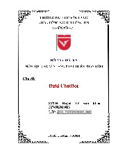 Đồ Án Cuối Kỳ: Xây Dựng ChatBot - Môn Các Nền Tảng Phát Triển Phần Mềm | Đại học Văn Lang