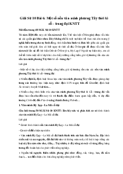 Giải Sử 10 Bài 6: Một số nền văn minh phương Tây thời kì cổ - trung đại KNTT