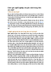 Cách ghi nghề nghiệp chuyên môn trong đơn xin việc?