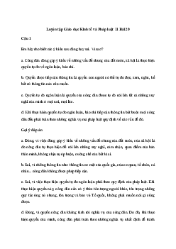 Giải Kinh tế và pháp luật 11 Bài 20: Quyền và nghĩa vụ của công dân về tự do ngôn luận, báo chí và tiếp cận thông tin sách Kết nối tri thức với cuộc sống