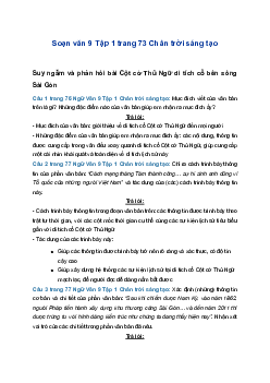 Soạn bài Cột cờ Thủ Ngữ - di tích cổ bên sông Sài Gòn | SGK Ngữ Văn 9 Chân trời sáng tạo (Tập 1)